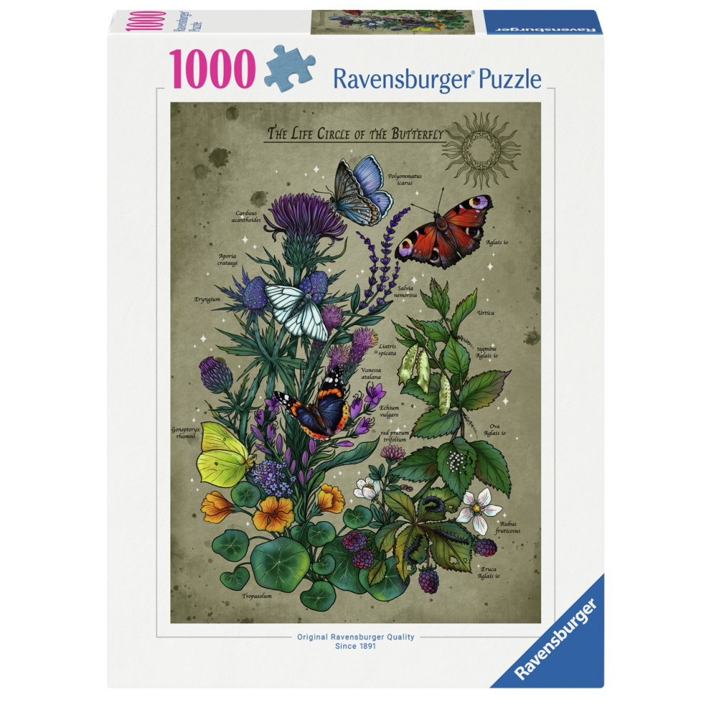 Ravensburger Pussel: Lifecircle Butterfly 1000 Bitar