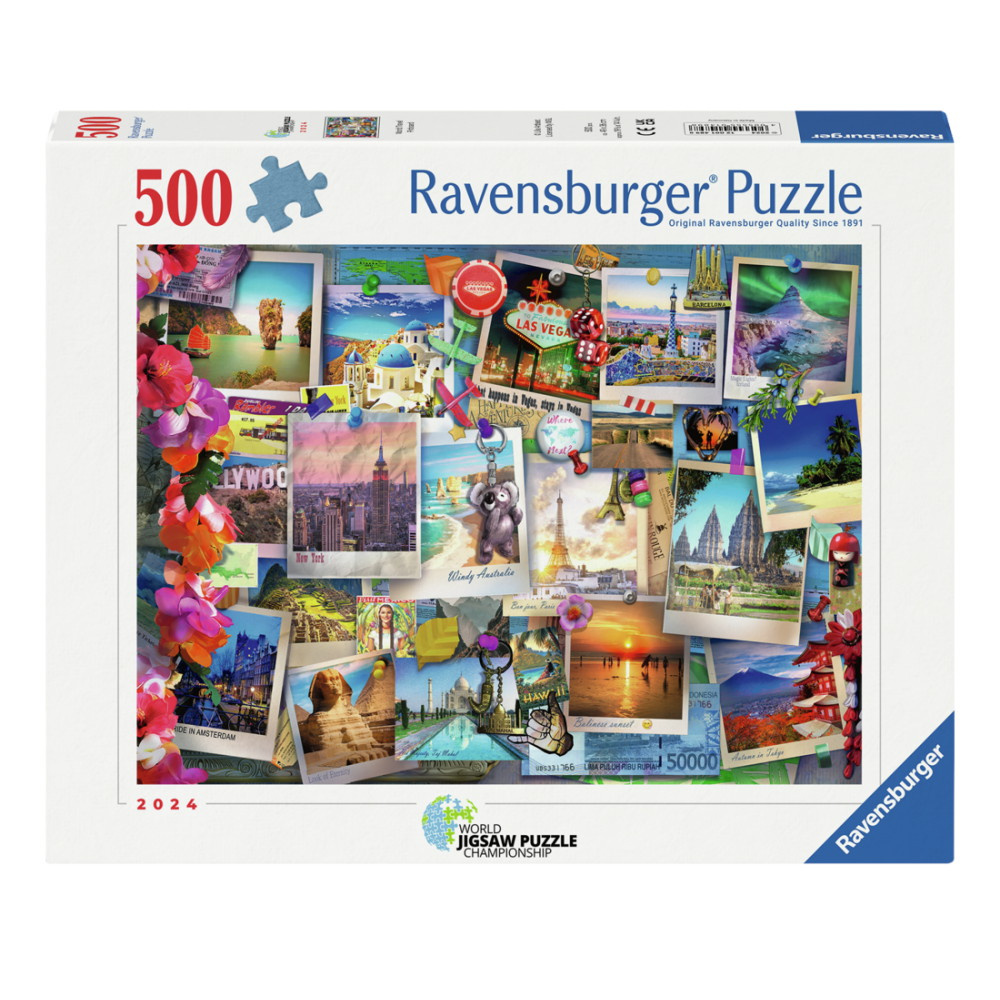 Ravensburger Pussel: World Travel Pinboard 500 Bitar