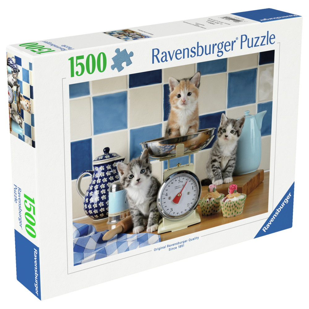 Ravensburger Pussel: Kittens in the Kitchen 1500 Bitar