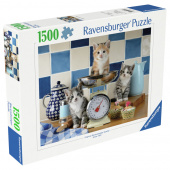 Ravensburger Pussel: Kittens in the Kitchen 1500 Bitar Ravensburger Pussel: Kittens in the Kitchen 1500 Bitar
