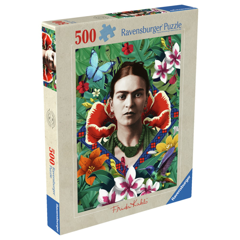 Ravensburger Pussel: Frida Kahlo, Blooming Fantasy 500 Bitar