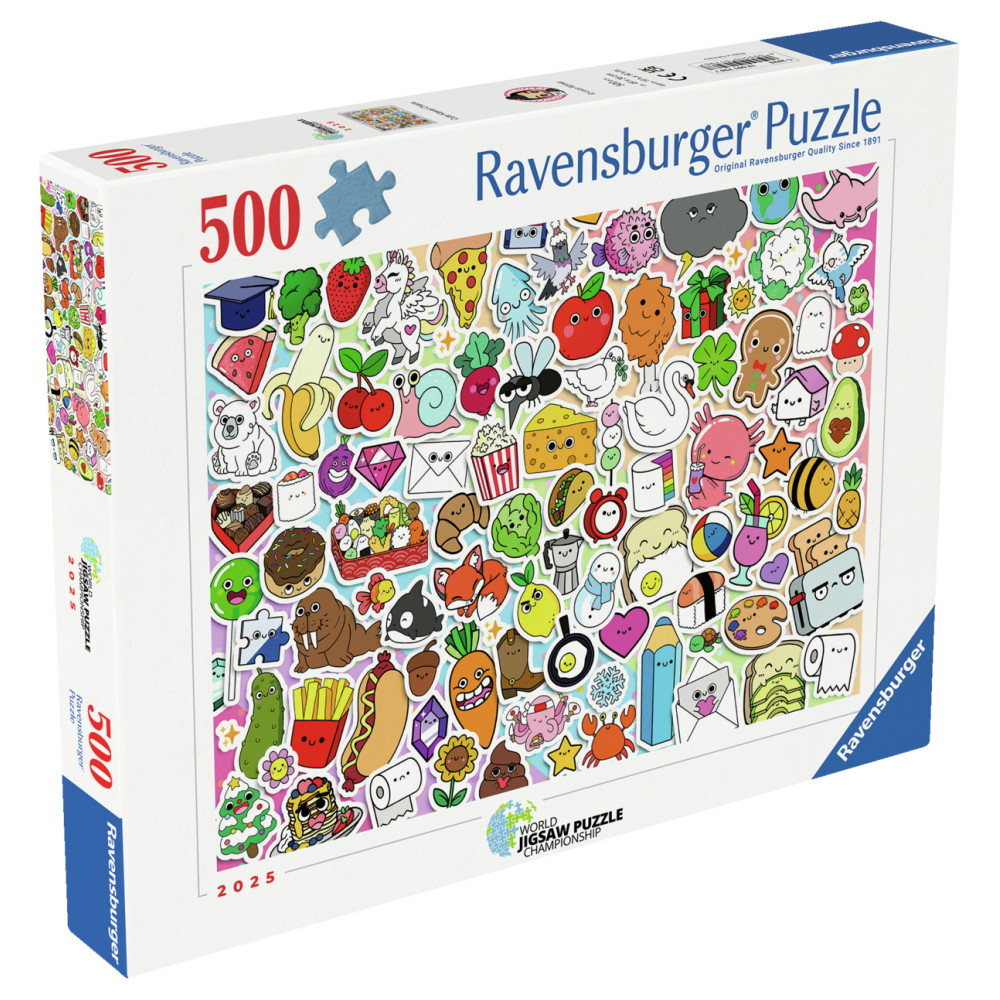 Ravensburger Pussel: Cute Kawaii Chaos 500 Bitar