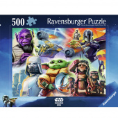 Ravensburger Pussel: The Mandalorian and Grogu 500 bitar Ravensburger Pussel: The Mandalorian and Grogu 500 bitar