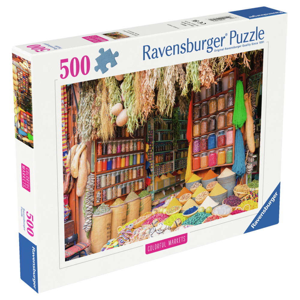 Ravensburger Pussel: Colorful spices and herbs, Morocco 500 Bitar