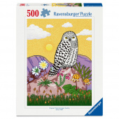 Ravensburger Pussel: Snowy Owl 500 Bitar Ravensburger Pussel: Snowy Owl 500 Bitar