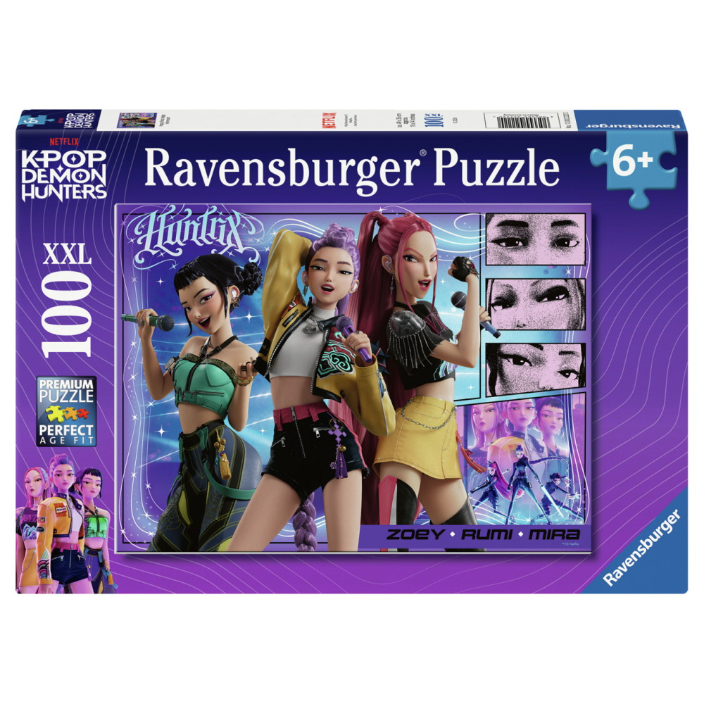 Ravensburger Pussel: K-Pop Demon Hunters Happy fans, happy Honmoon! 100 XXL Bitar