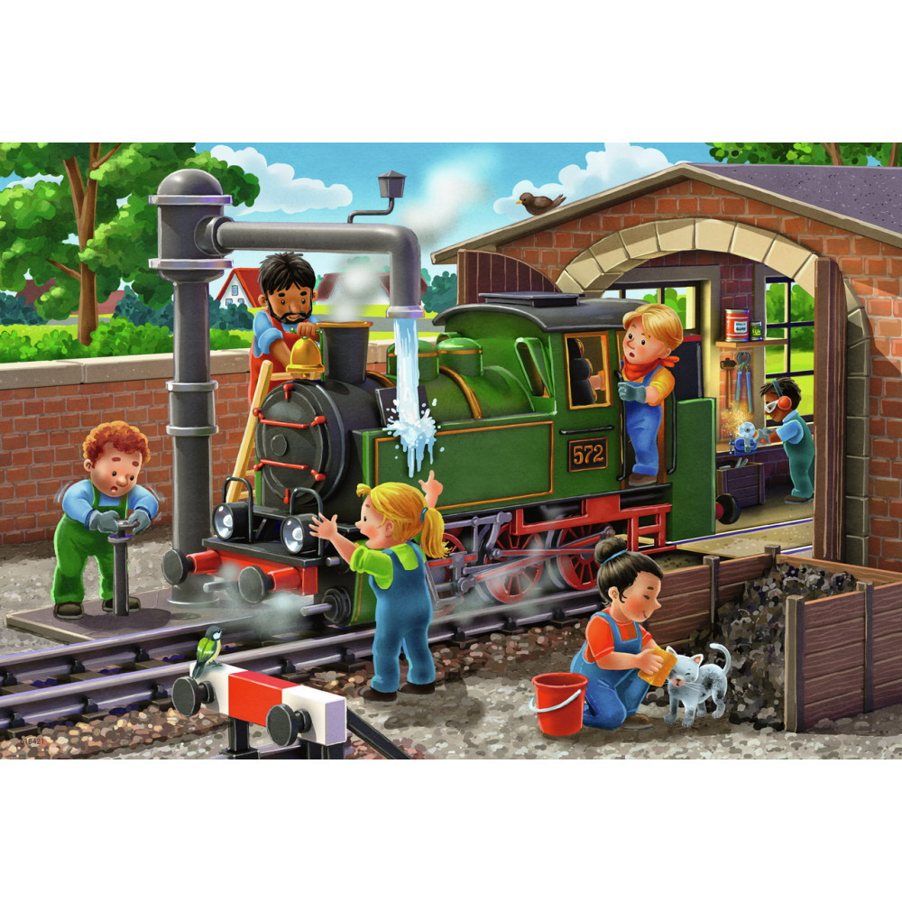 Ravensburger Pussel: Airplane & Train Repairs 2x24 Bitar