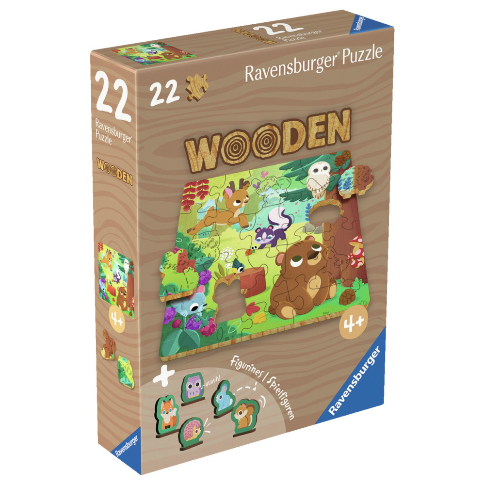 Ravensburger Wooden - Forest Animals 22 Bitar