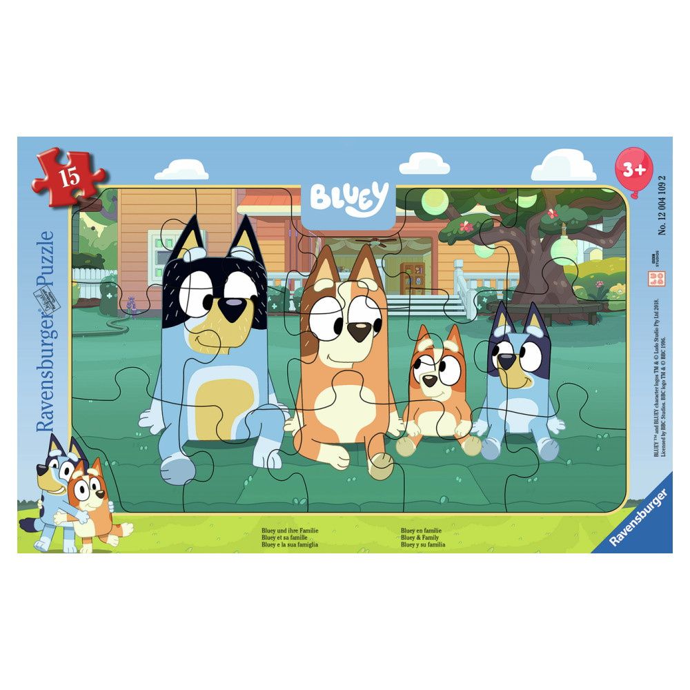 Ravensburger Rampussel: Bluey och hennes familj - 15 Bitar