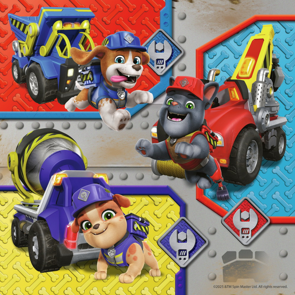 Ravensburger Pussel: Rubble & Crew Work Vechicles 3x49 Bitar