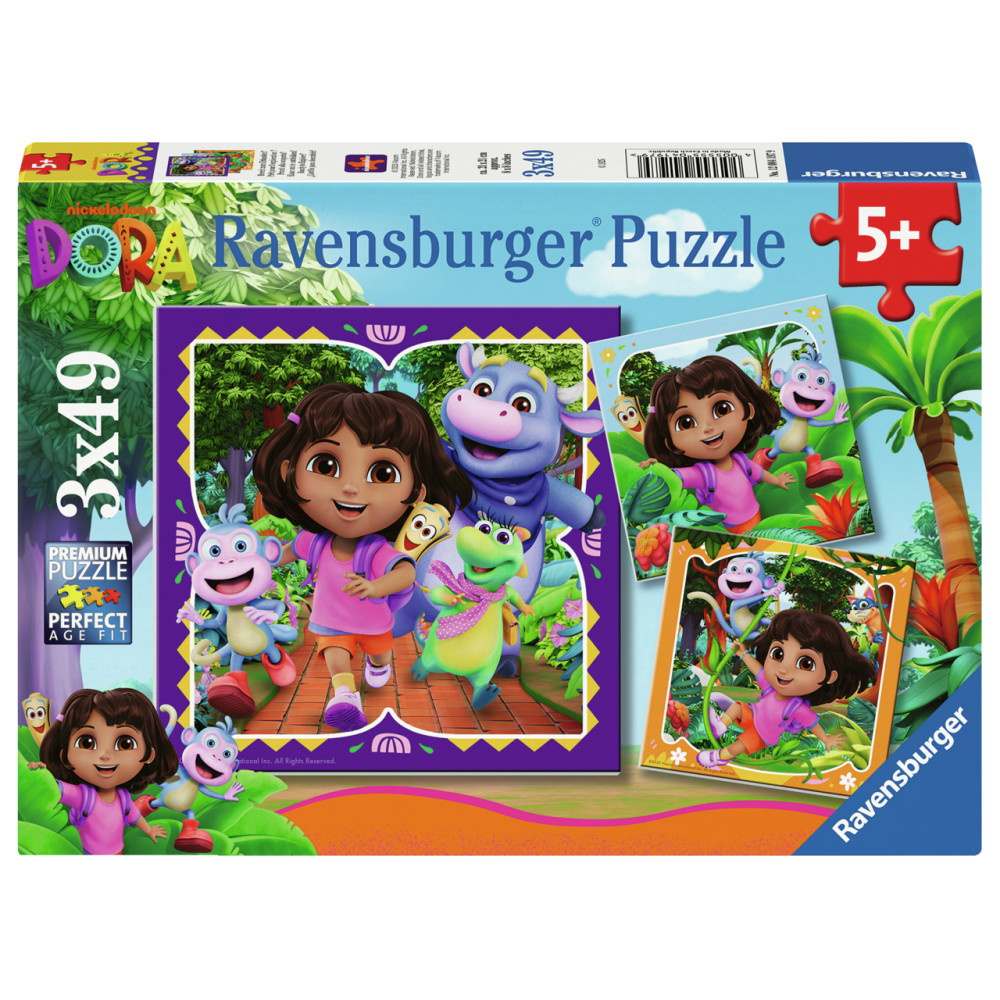 Ravensburger Pussel: Dora the Explorer 3x49 Bitar