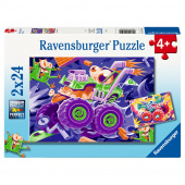 Ravensburger Pussel: Monster Trucks 2x24 Bitar Ravensburger Pussel: Monster Trucks 2x24 Bitar