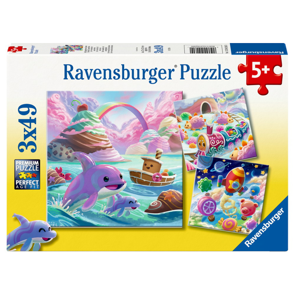 Ravensburger Pussel: Candy Coastline 3x49 Bitar