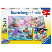 Ravensburger Pussel: Candy Coastline 3x49 Bitar Ravensburger Pussel: Candy Coastline 3x49 Bitar