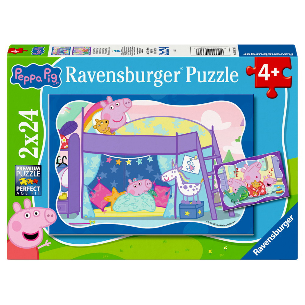 Ravensburger Pussel: Peppa Pig Good night, Peppa! 2x24 Bitar