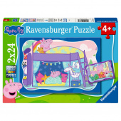 Ravensburger Pussel: Peppa Pig Good night, Peppa! 2x24 Bitar Ravensburger Pussel: Peppa Pig Good night, Peppa! 2x24 Bitar