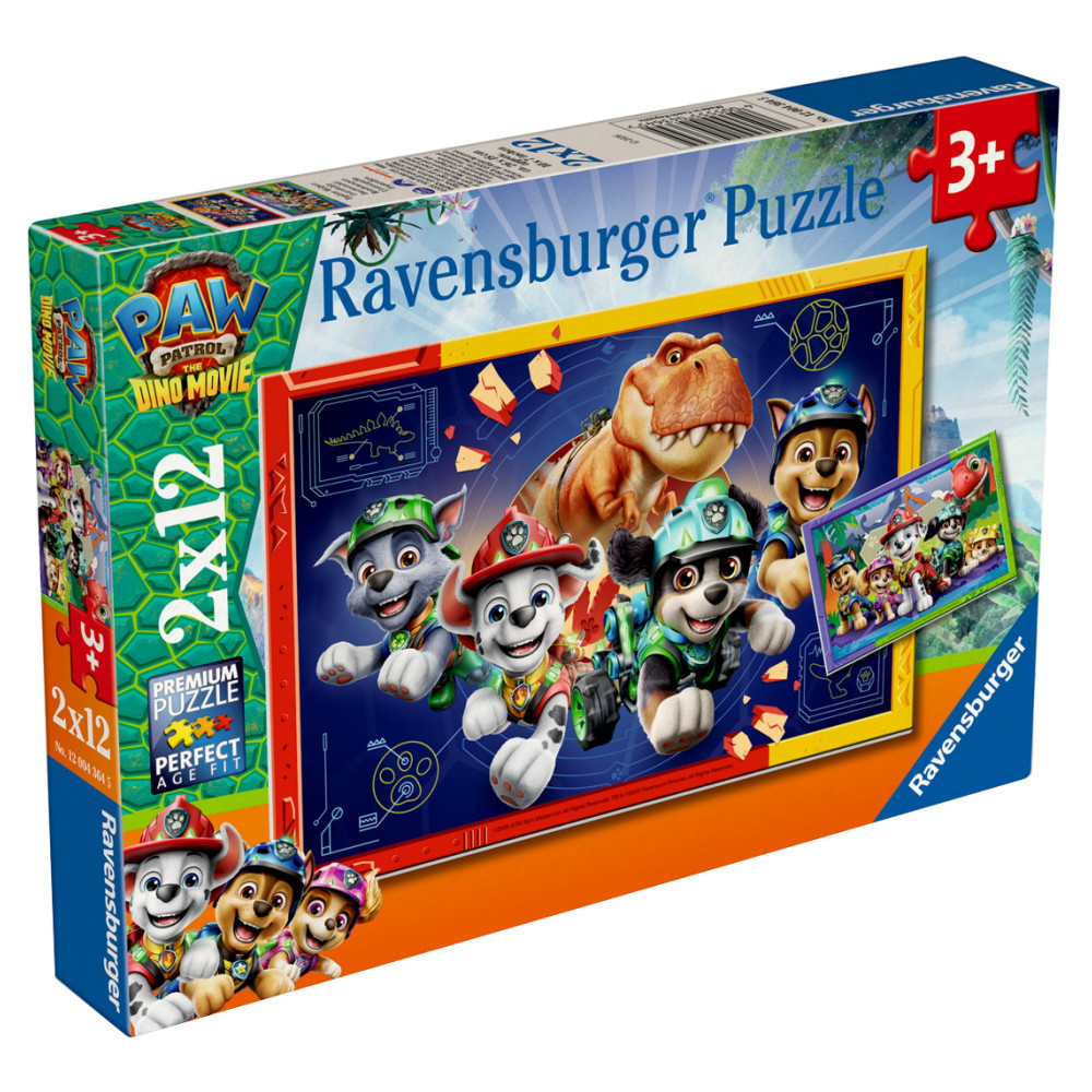 Ravensburger Pussel: Paw Patrol Dino Movie Unstompable 2x12 Bitar
