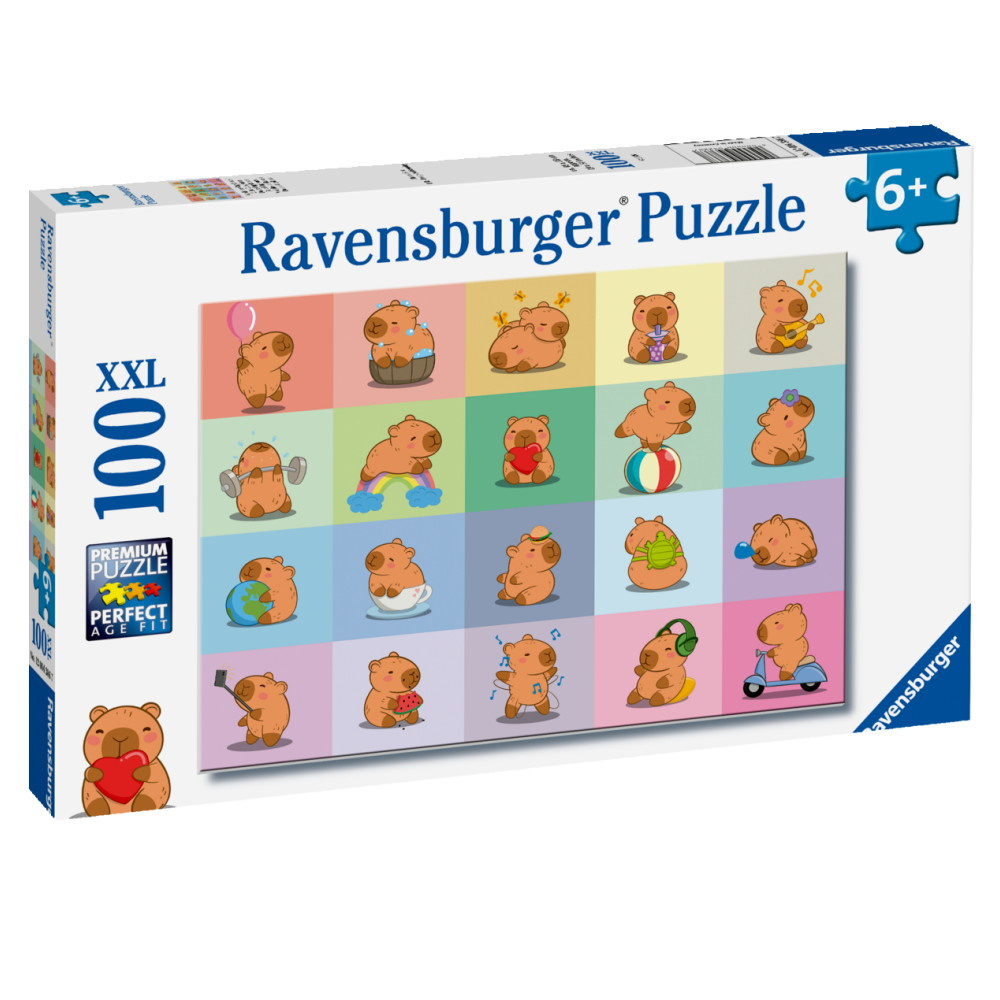 Ravensburger Pussel: Cute Capybaras 100 XXL Bitar