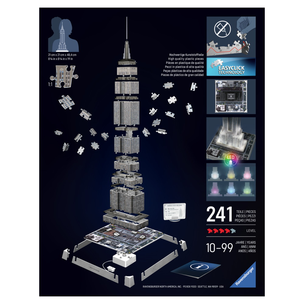 Ravensburger Iconics Empire State Building LED 216 Bitar