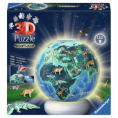 Ravensburger 3D Pussel - Jordglob Med Nattlampa 73 Bitar Ravensburger 3D Pussel - Jordglob Med Nattlampa 73 Bitar
