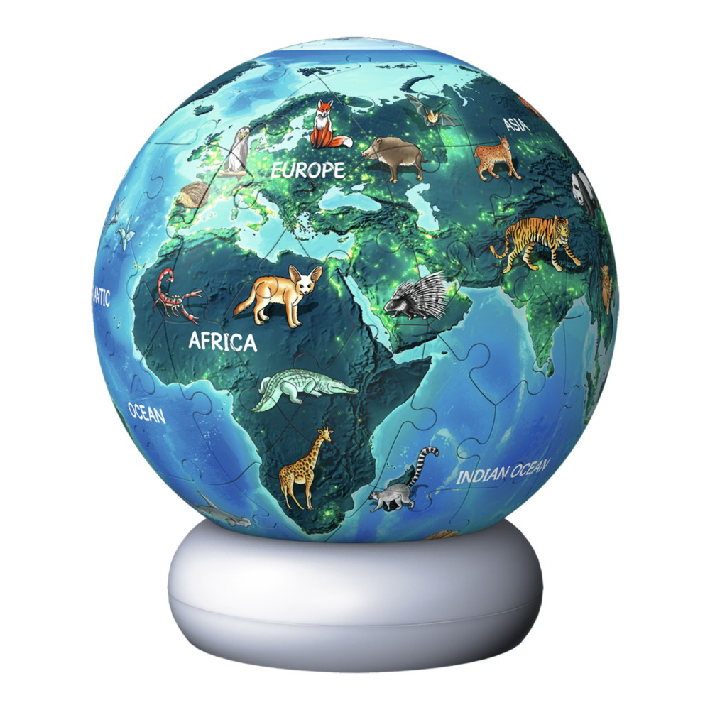 Ravensburger 3D Pussel - Jordglob Med Nattlampa 73 Bitar