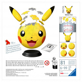 Ravensburger 3D Pussel: Pokémon Pikachu med öron 72 Bitar Ravensburger 3D Pussel: Pokémon Pikachu med öron 72 Bitar