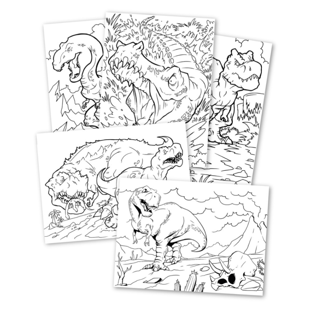 Målarbok Dinosaurier