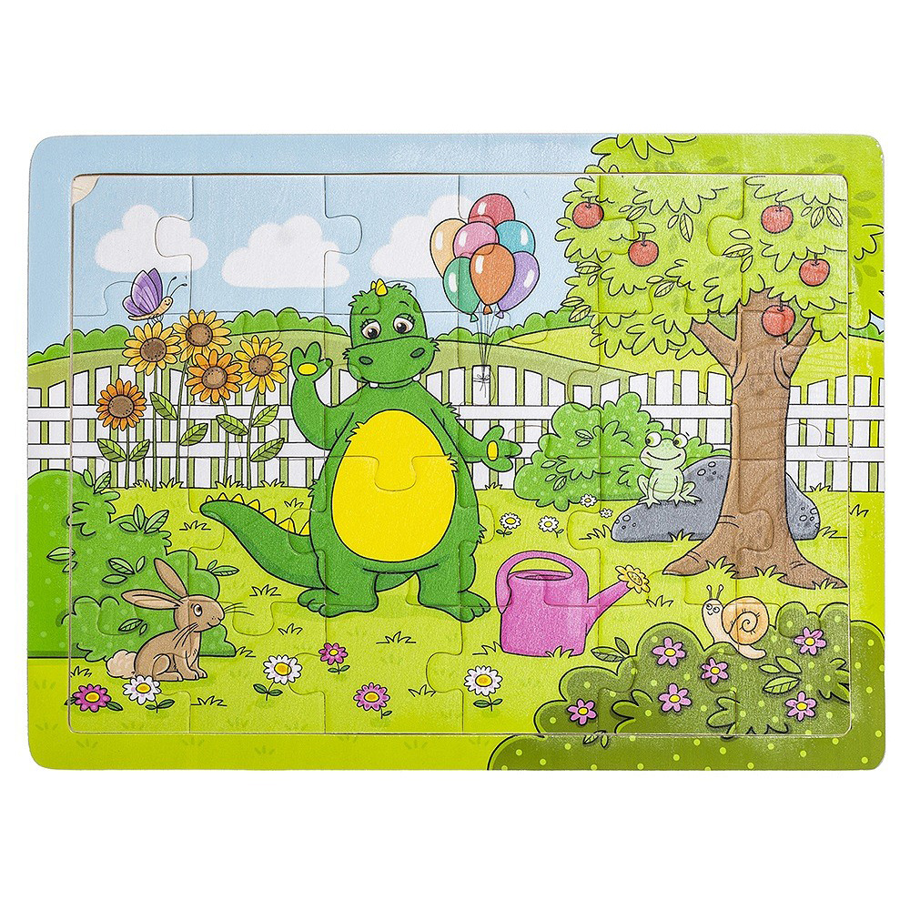 Bolibompa-Draken i trädgården Träpussel 24 bitar