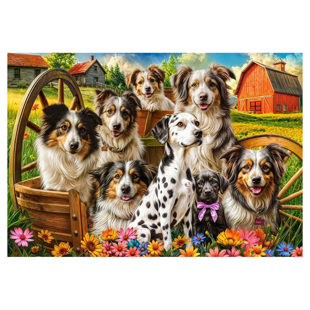 Castorland - Happy Dogs In The Countryside, 1000-bitars