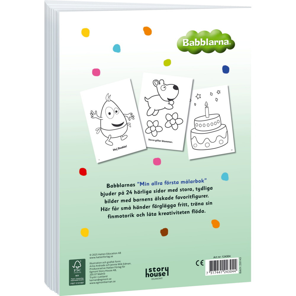 Målarbok Babblarna Min Allra Första Målarbok