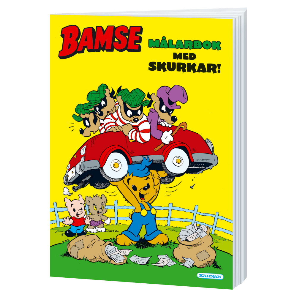 Bamse - Målarbok med skurkar!