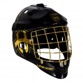 Unihoc Shield Målvaktshjälm - Svart/Guld Unihoc Shield Målvaktshjälm - Svart/Guld