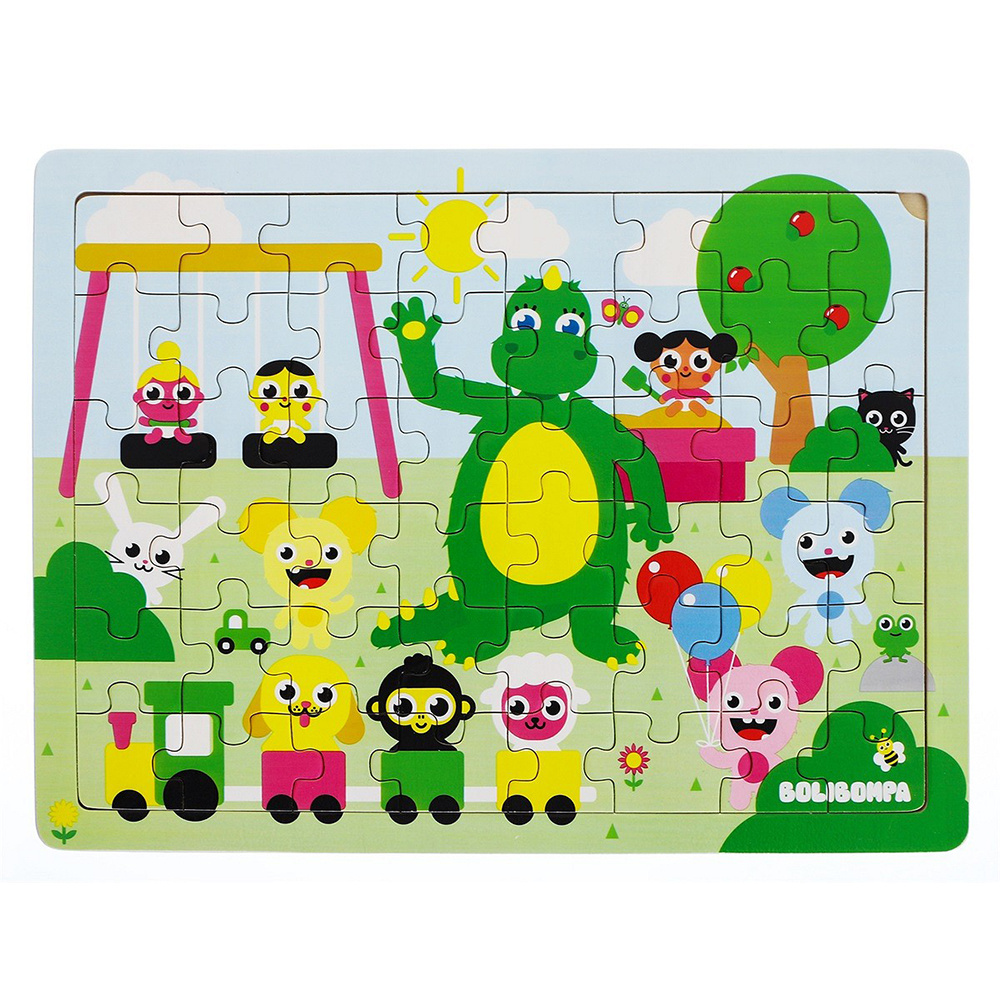 Bolibompa-Draken i lekparken Träpussel 48 bitar