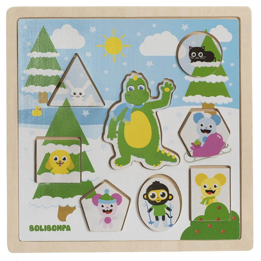 Bolibompa 2-i-1 Sommar & Vinter pussel 8 Bitar