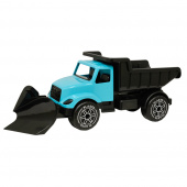 Plasto Stor Lastbil med Plog - Turkos/Svart Plasto Stor Lastbil med Plog - Turkos/Svart