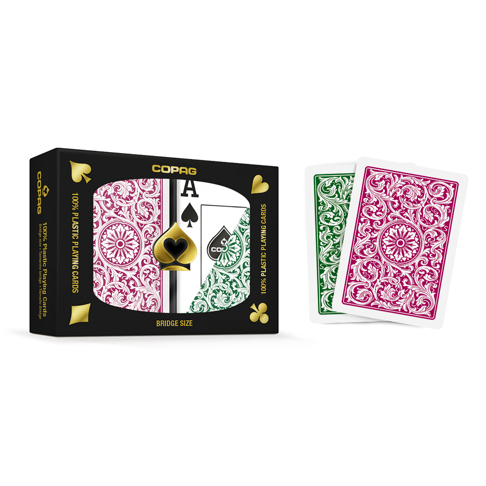 Copag Double Deck Green & Burgundy