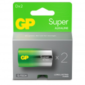 GP Super Alkaline D-batteri 13A/LR20, 2-pack GP Super Alkaline D-batteri 13A/LR20, 2-pack