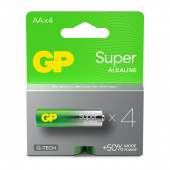 GP Super Alkaline AA-batteri, 15A/LR6, 4-pack GP Super Alkaline AA-batteri, 15A/LR6, 4-pack