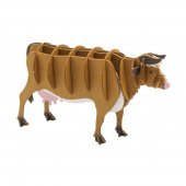 3D papperspussel, Ko, brun 3D papperspussel, Ko, brun