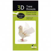 3D papperspussel, Vit Duva 3D papperspussel, Vit Duva