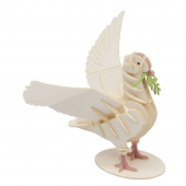 3D papperspussel, Vit Duva 3D papperspussel, Vit Duva