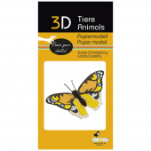 3D papperspussel, Färgglad Fjäril 3D papperspussel, Färgglad Fjäril