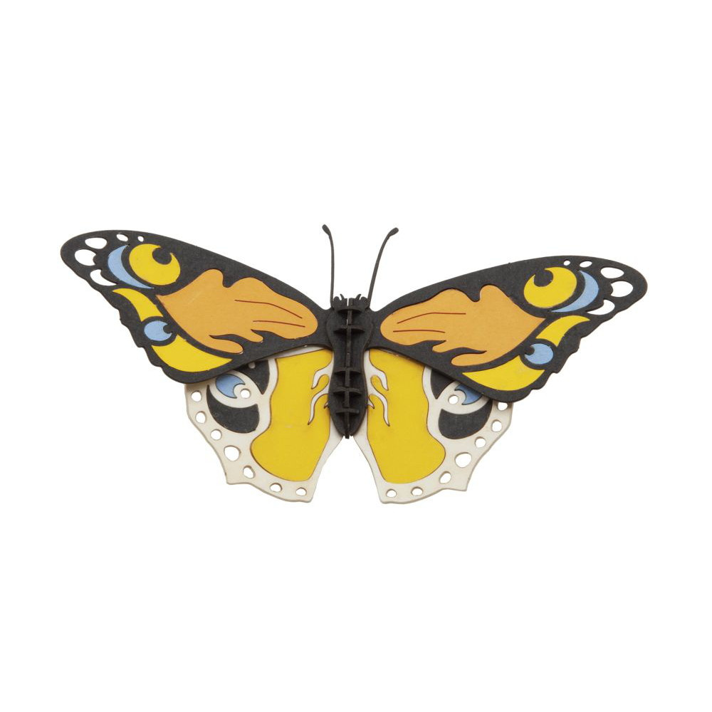 3D papperspussel, Färgglad Fjäril