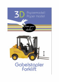3D papperspussel, Gaffeltruck 3D papperspussel, Gaffeltruck