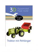 3D-papperspussel, Traktor med släp