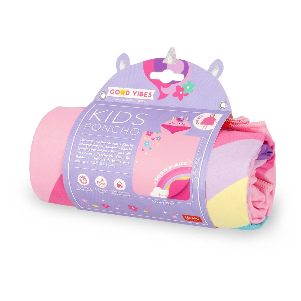 Handduksponcho kids Enhörning