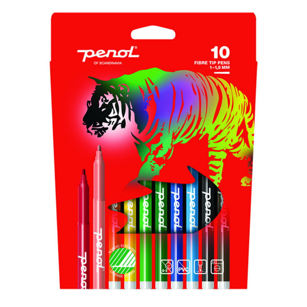 Penol Fiberpennor 10-pack