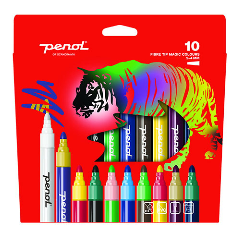 Penol Magiska Fiberpennor 10-pack