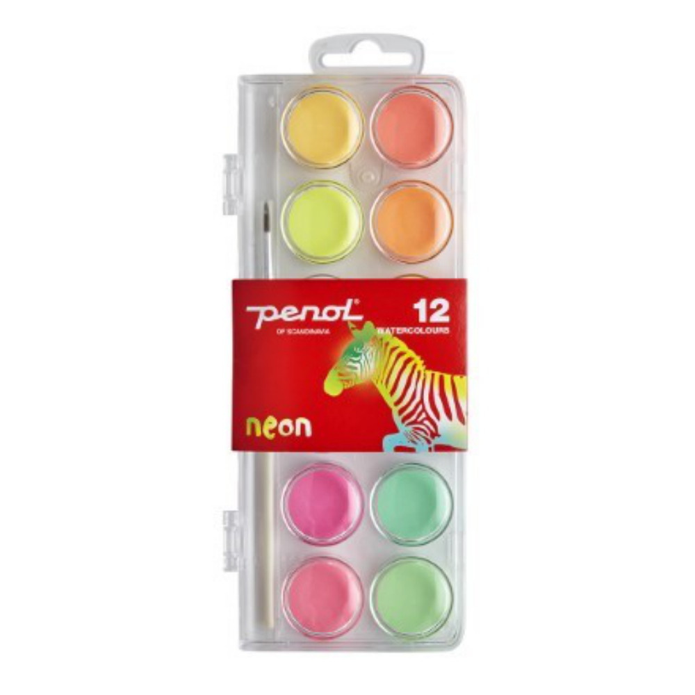 Penol Neon Akvarellfärg 12 Färger