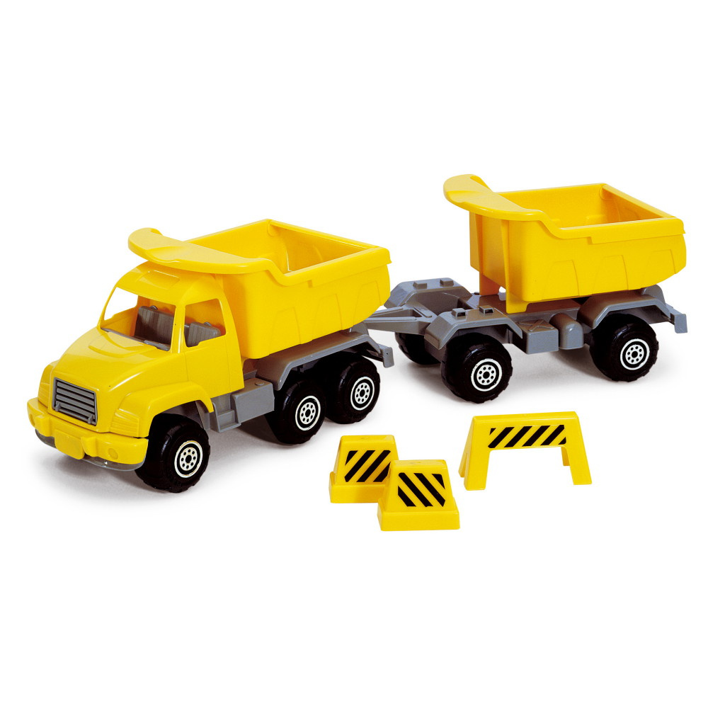 Plasto Lastbil med släp - Gul